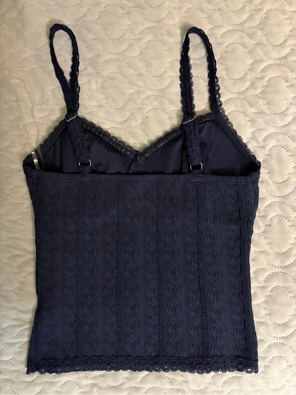 Lace Navy Tank - Picture 2 of 3